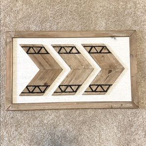 Cute wooden sign with arrows